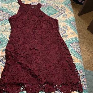 Burgundy dress